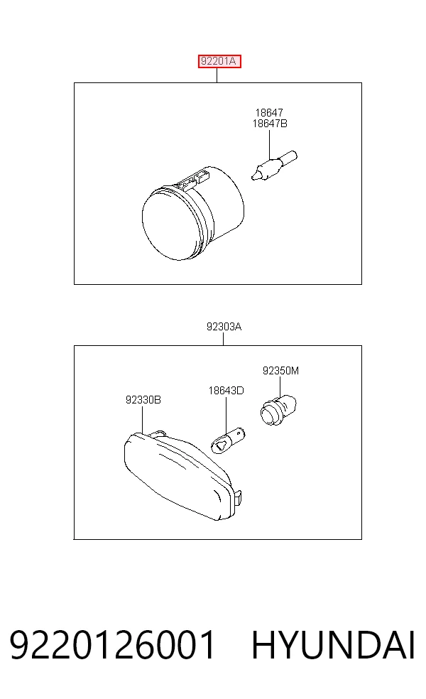 Lampa przeciwmgielna lewa/prawa do Hyundai Santa Fe I SM