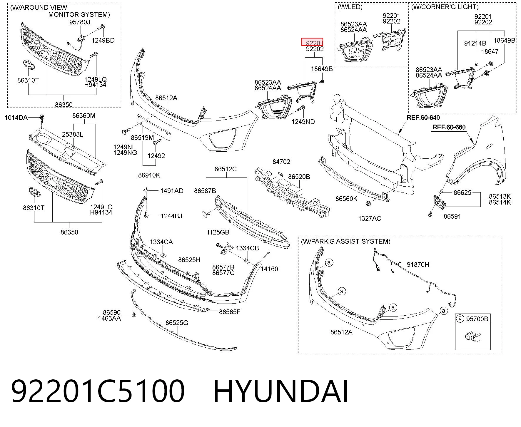 92201C5100 Hyundai/Kia