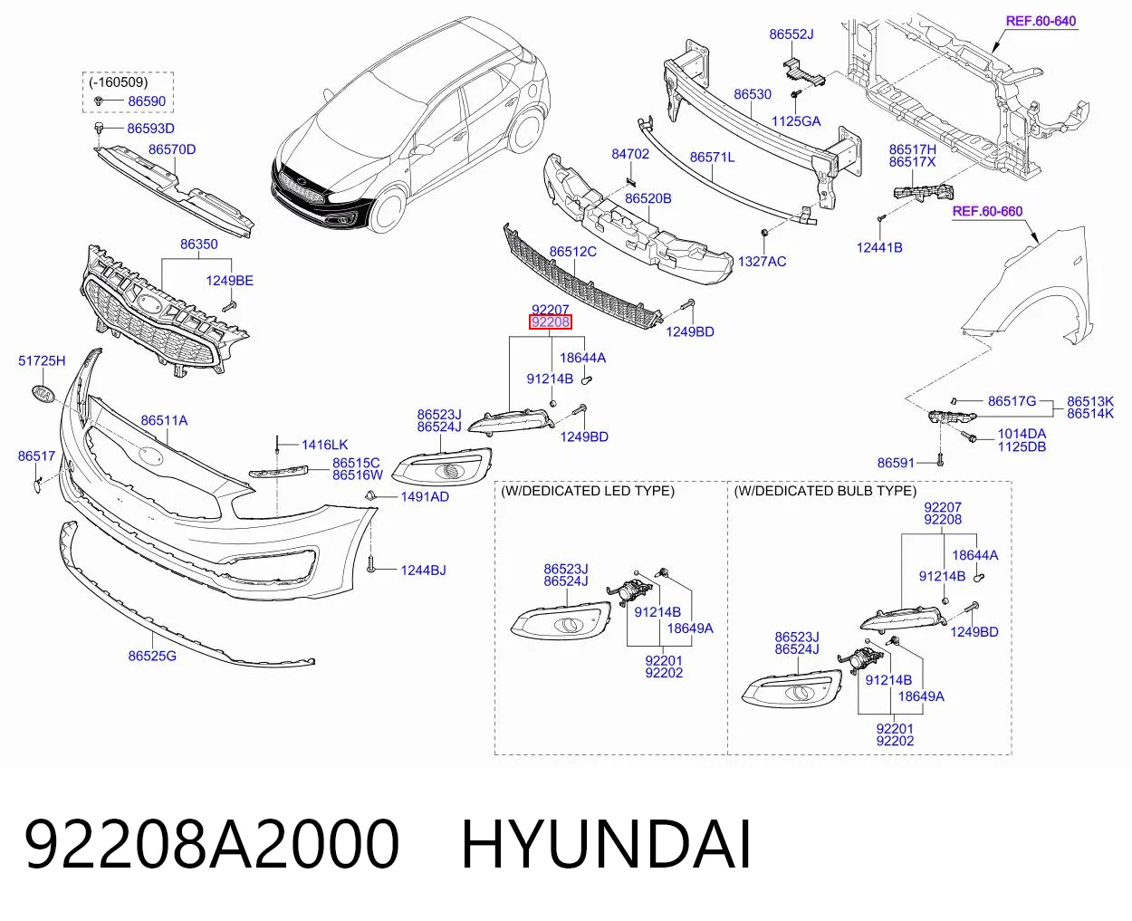 92208A2000 Hyundai/Kia