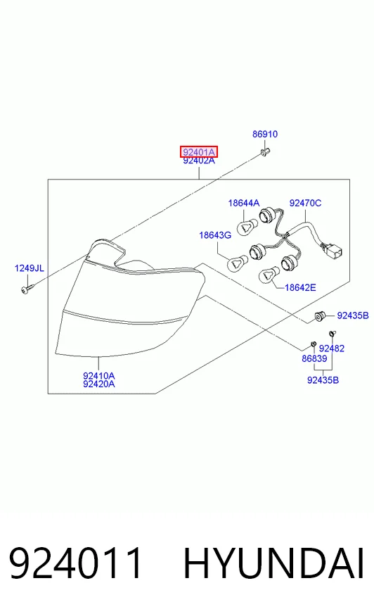 924011 Hyundai/Kia Lampa zespolona tylna lewa