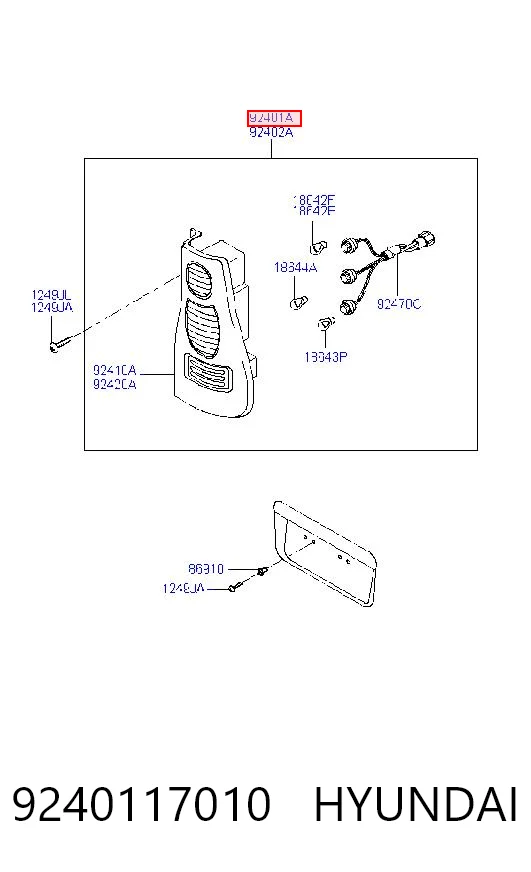 Lampa zespolona tylna lewa do Hyundai Matrix  FC