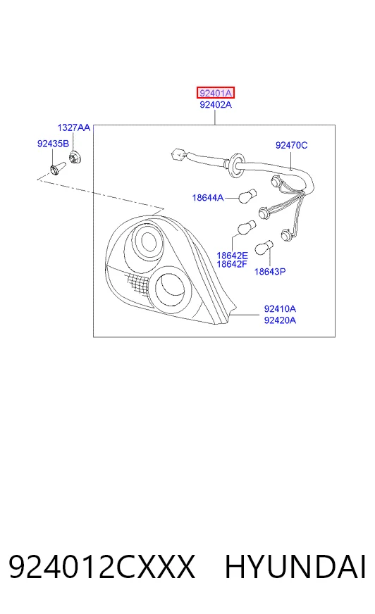 Lampa zespolona tylna lewa do Hyundai Coupe II GK
