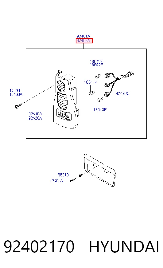 Lampa zespolona tylna prawa do Hyundai Matrix  FC