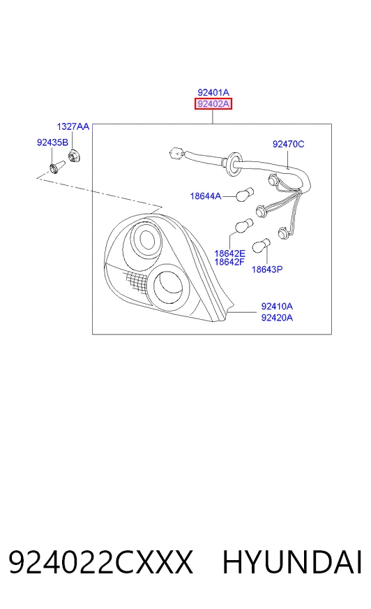 Lampa zespolona tylna prawa do Hyundai Coupe II GK