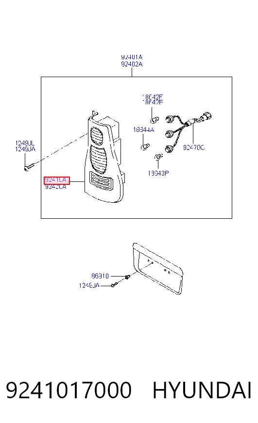 Do koszyka Lampa zespolona tylna lewa Hyundai Matrix  FC