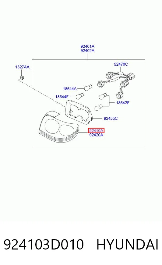 Lampa zespolona tylna lewa do Hyundai Sonata IV EU4