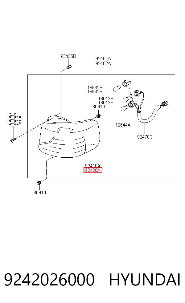 Lampa zespolona tylna prawa do Hyundai Santa Fe I SM