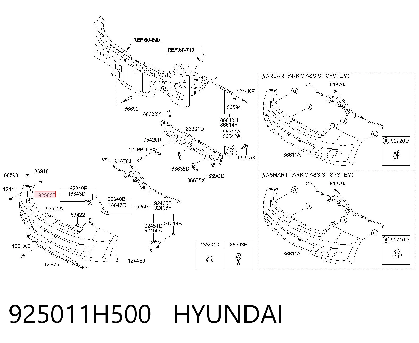 925011H500 Hyundai/Kia Lampa oświetlenia tylnej tablicy rejestracyjnej