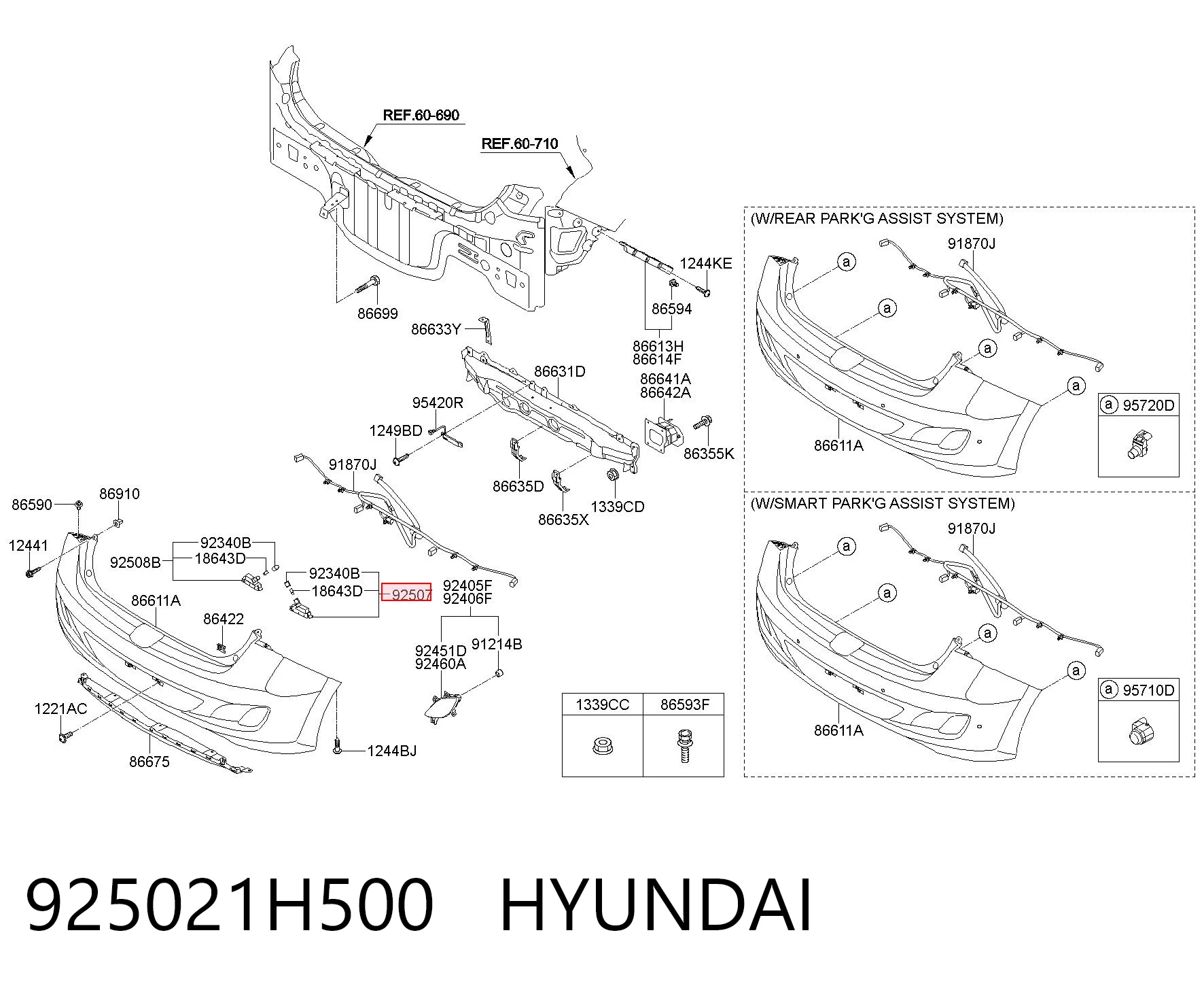 925021H500 Hyundai/Kia Lampa oświetlenia tylnej tablicy rejestracyjnej