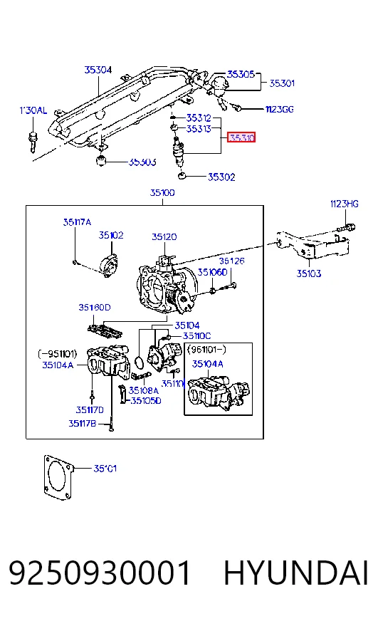 Wtryskiwacz paliwa do Hyundai Sonata III 