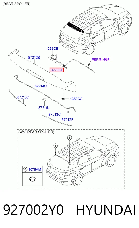 Lampa stop tylna dodatkowa do Hyundai Tucson II TM