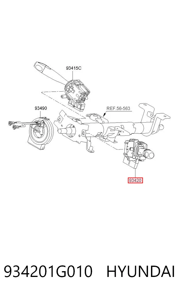 934201G010 Hyundai/Kia Przełącznik zespolony prawy