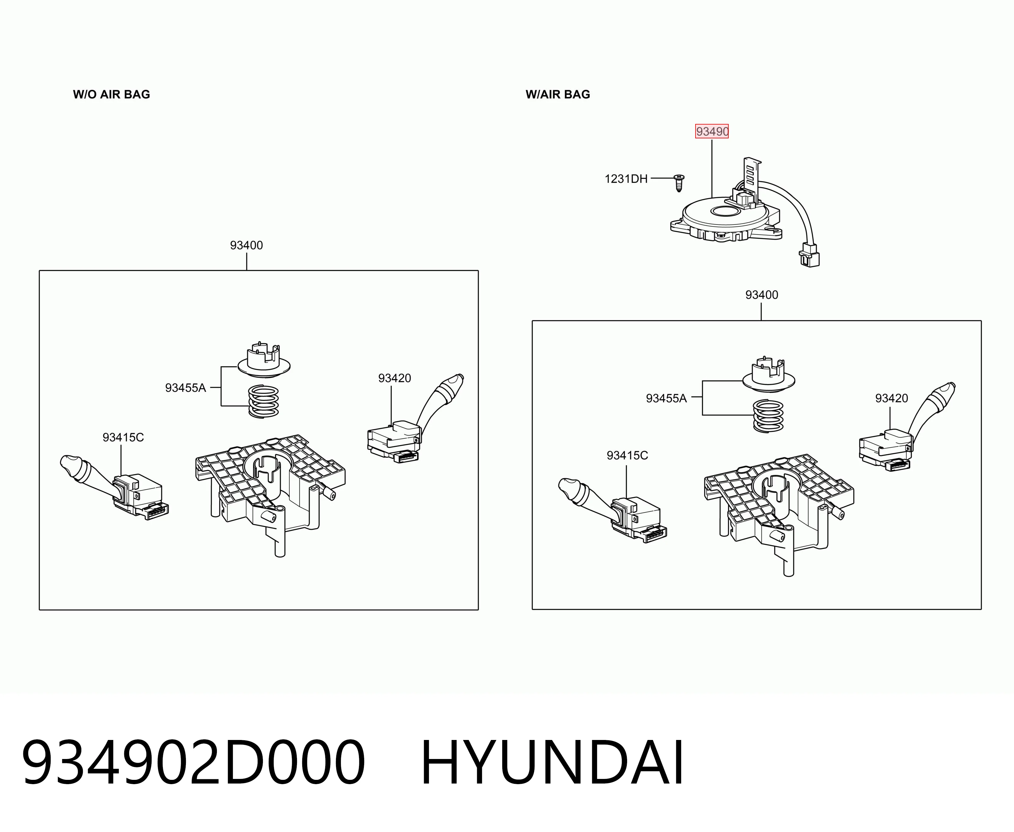 934902D000 Hyundai/Kia