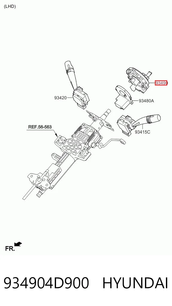 Pierścień kontaktowy AIRBAG, taśma kierownicy  do Hyundai Sonata V NF