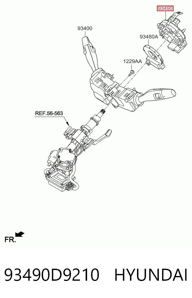 Pierścień kontaktowy AIRBAG, taśma kierownicy  do Hyundai Tucson III TL