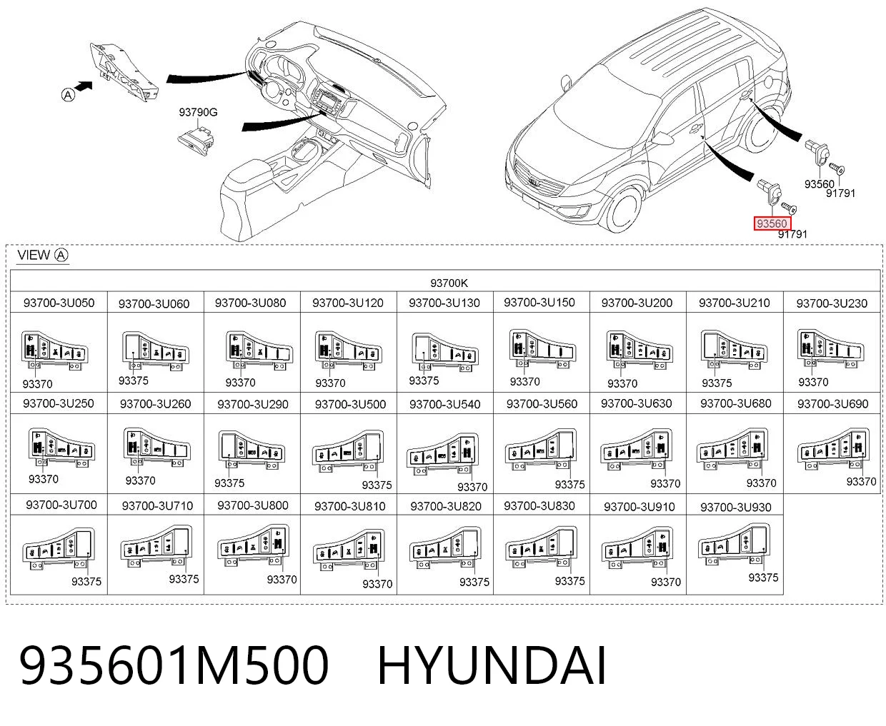 935601M500 Hyundai/Kia