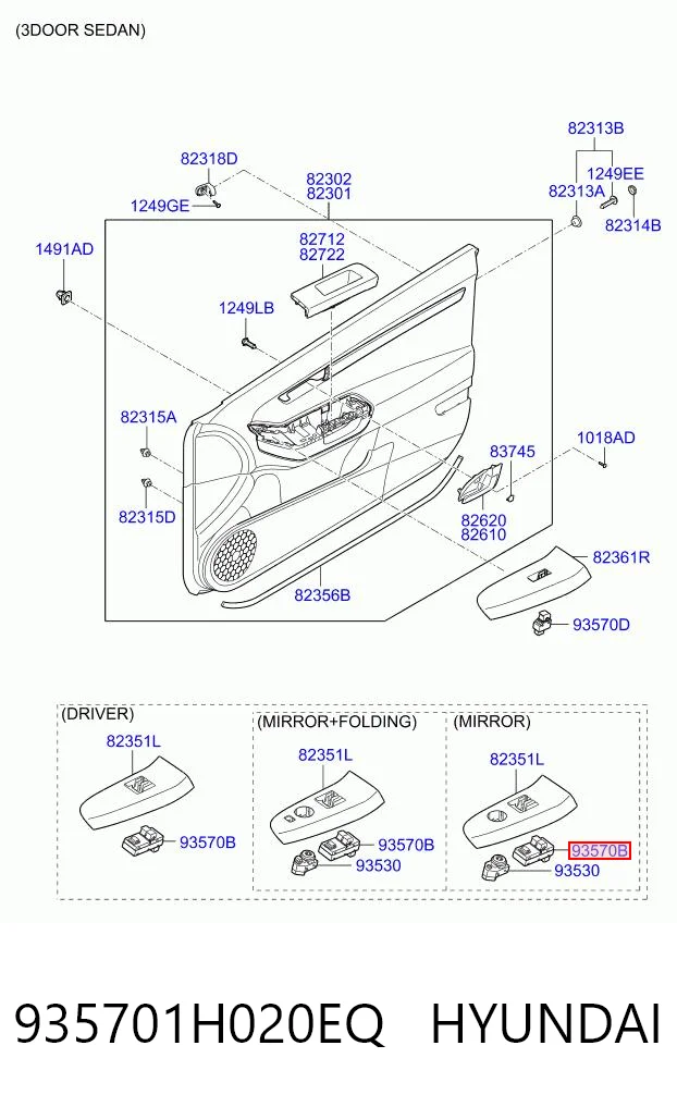 935701H020EQ Hyundai/Kia