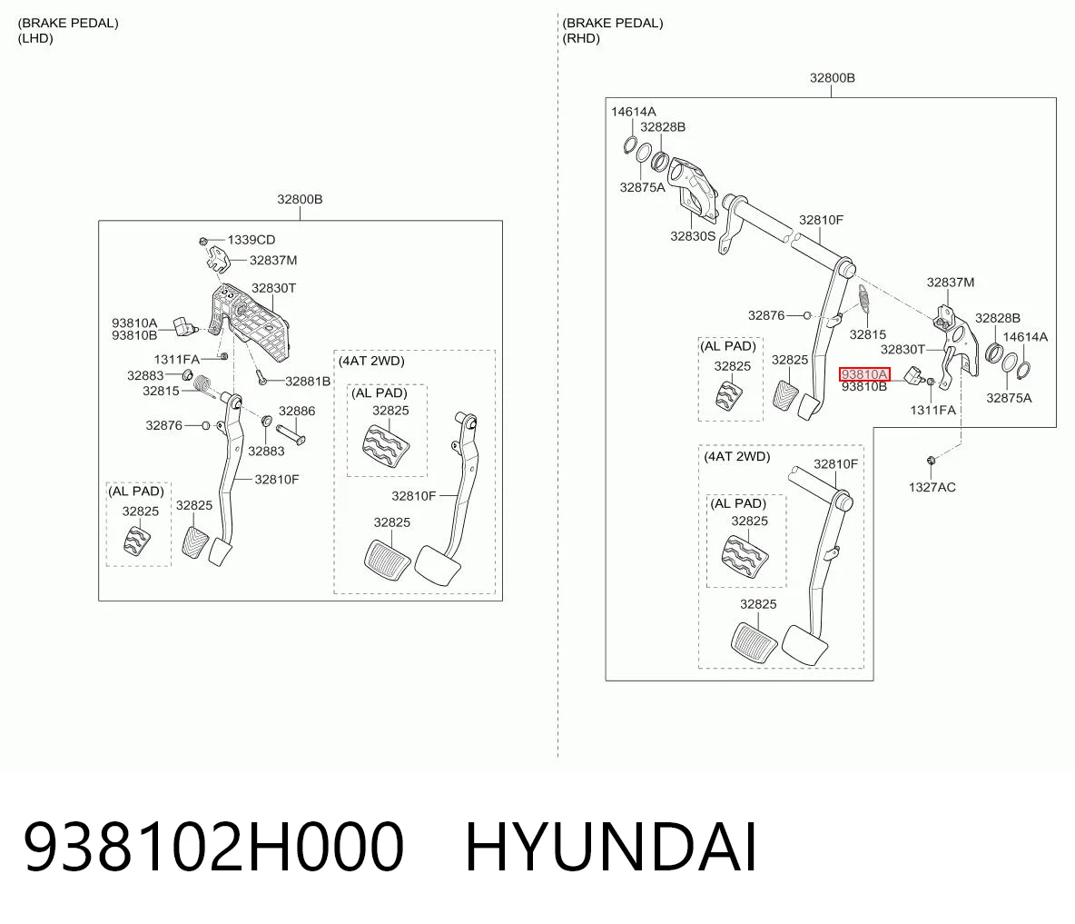 938102H000 Hyundai/Kia Czujnik włącznika świała stop