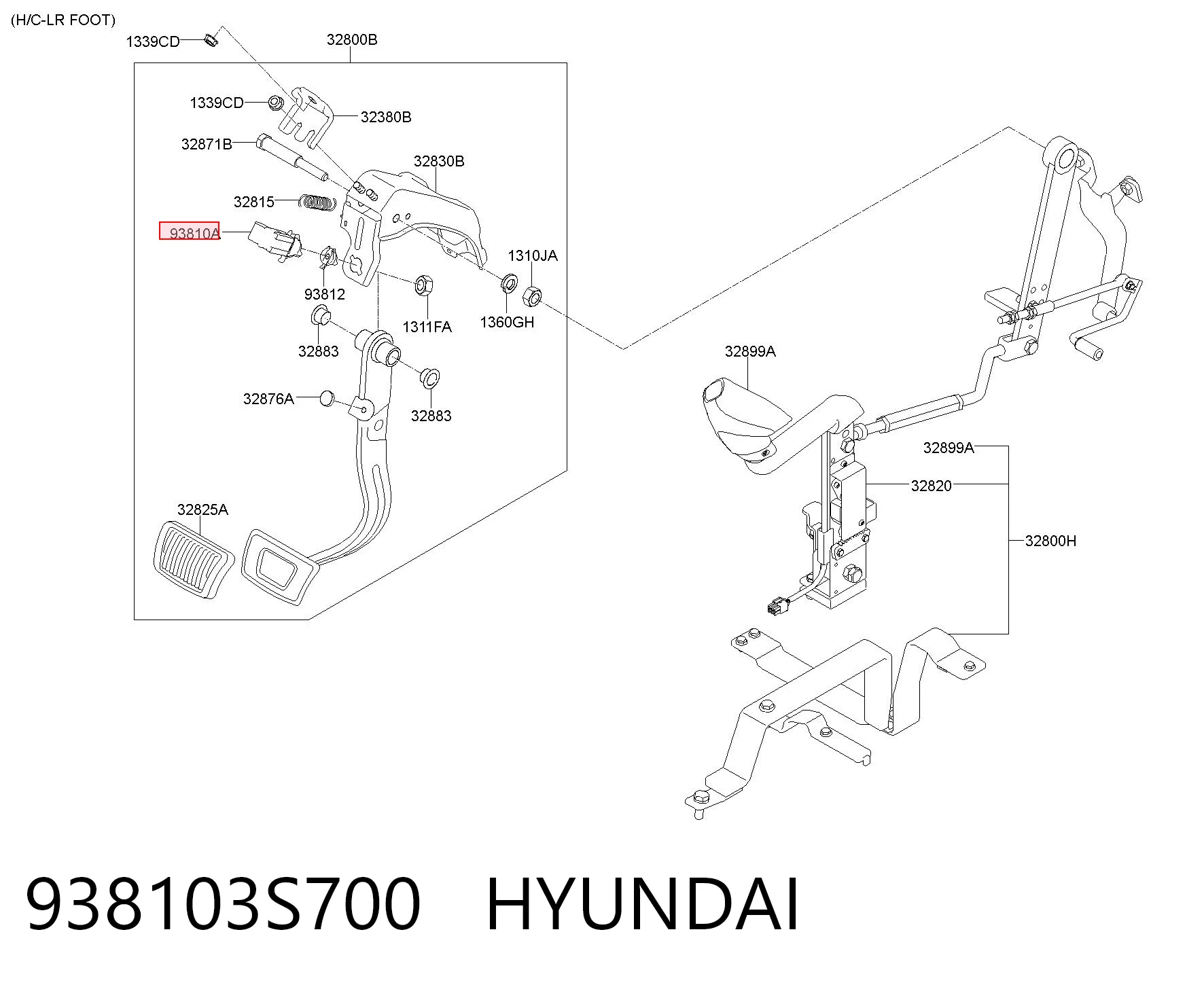 938103S700 Hyundai/Kia Czujnik włącznika świała stop