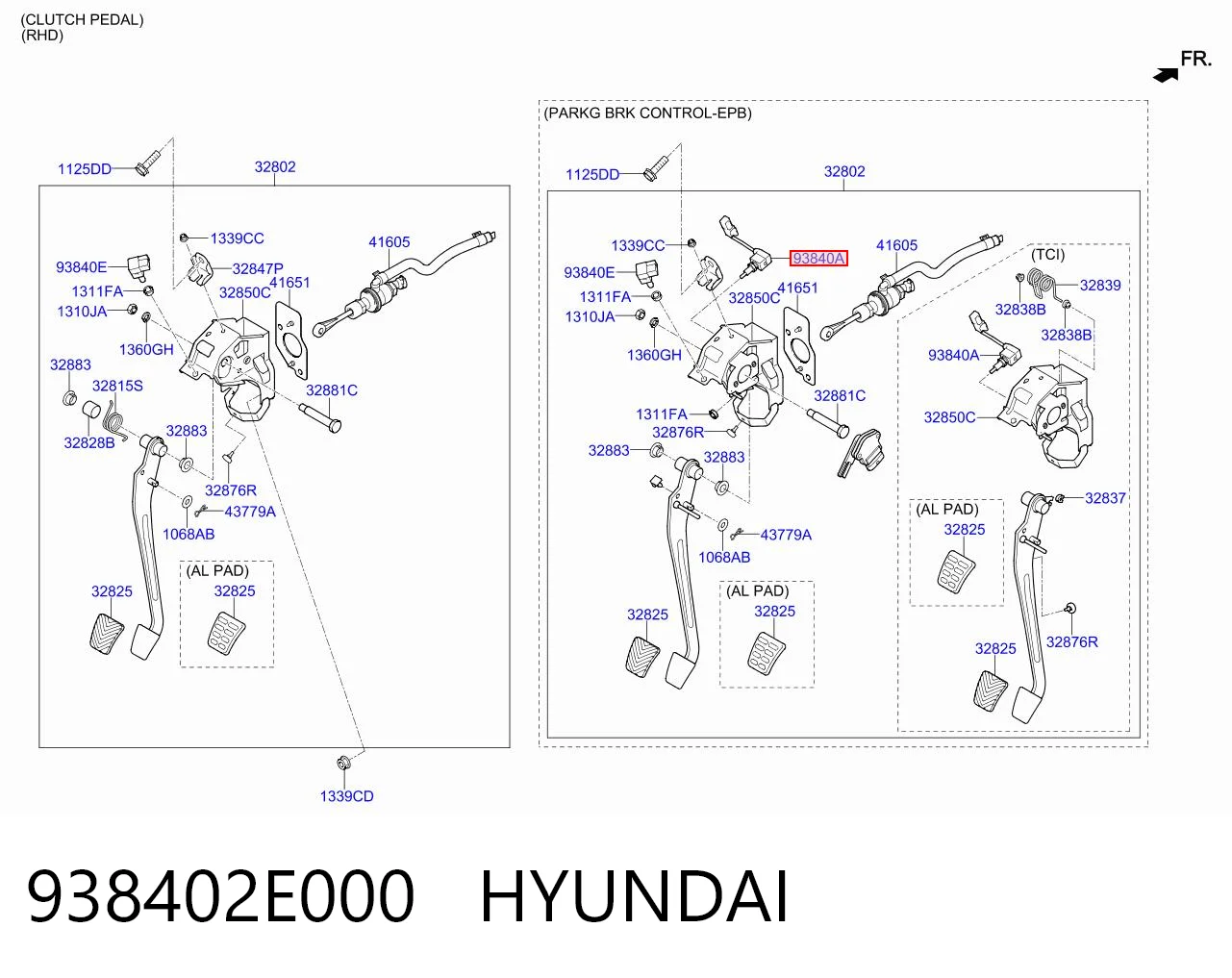 938402E000 Hyundai/Kia Czujnik włączania sprzęgła