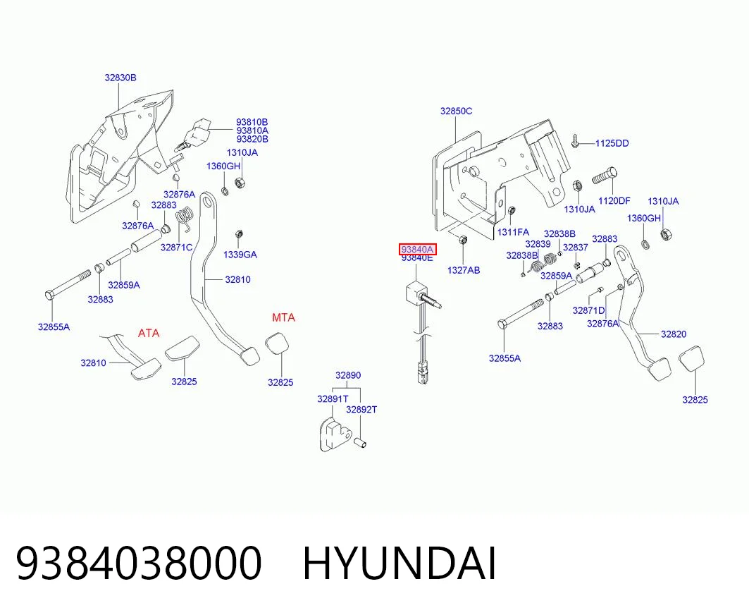 9384038000 Hyundai/Kia Czujnik włączania sprzęgła