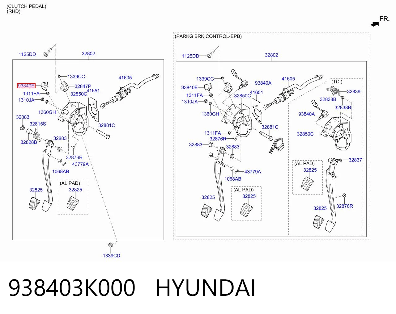 938403K000 Hyundai/Kia Czujnik włączania sprzęgła