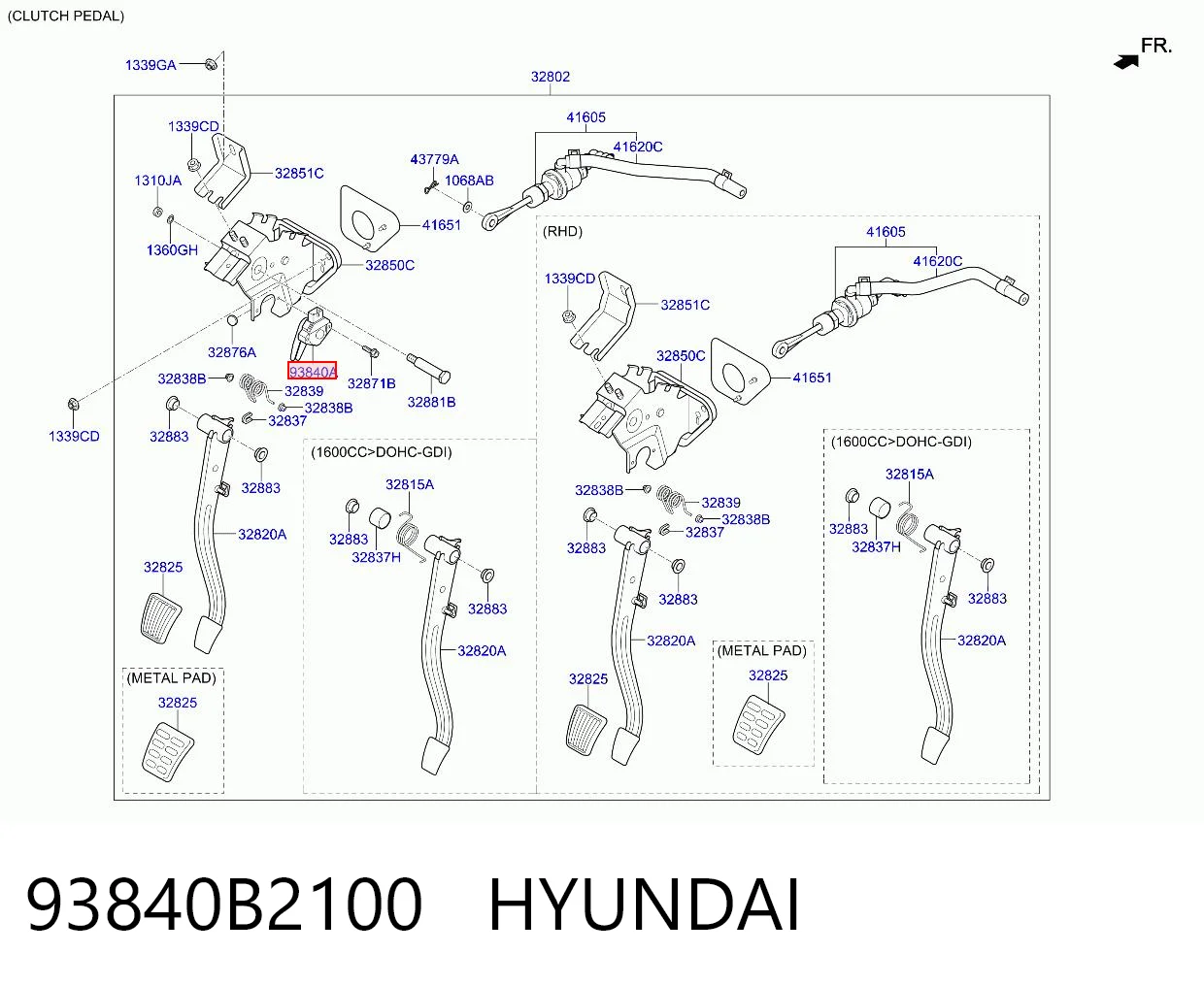 93840B2100 Hyundai/Kia Wyłącznik stacyjki