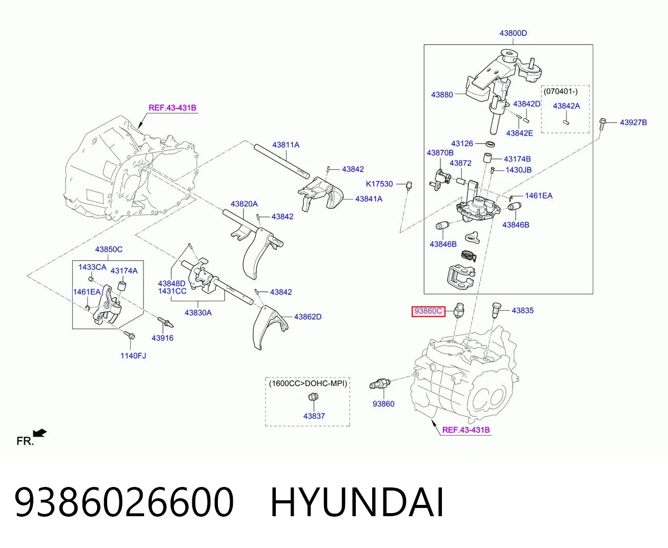Czujnik włączania światła cofania do Hyundai Tucson TL