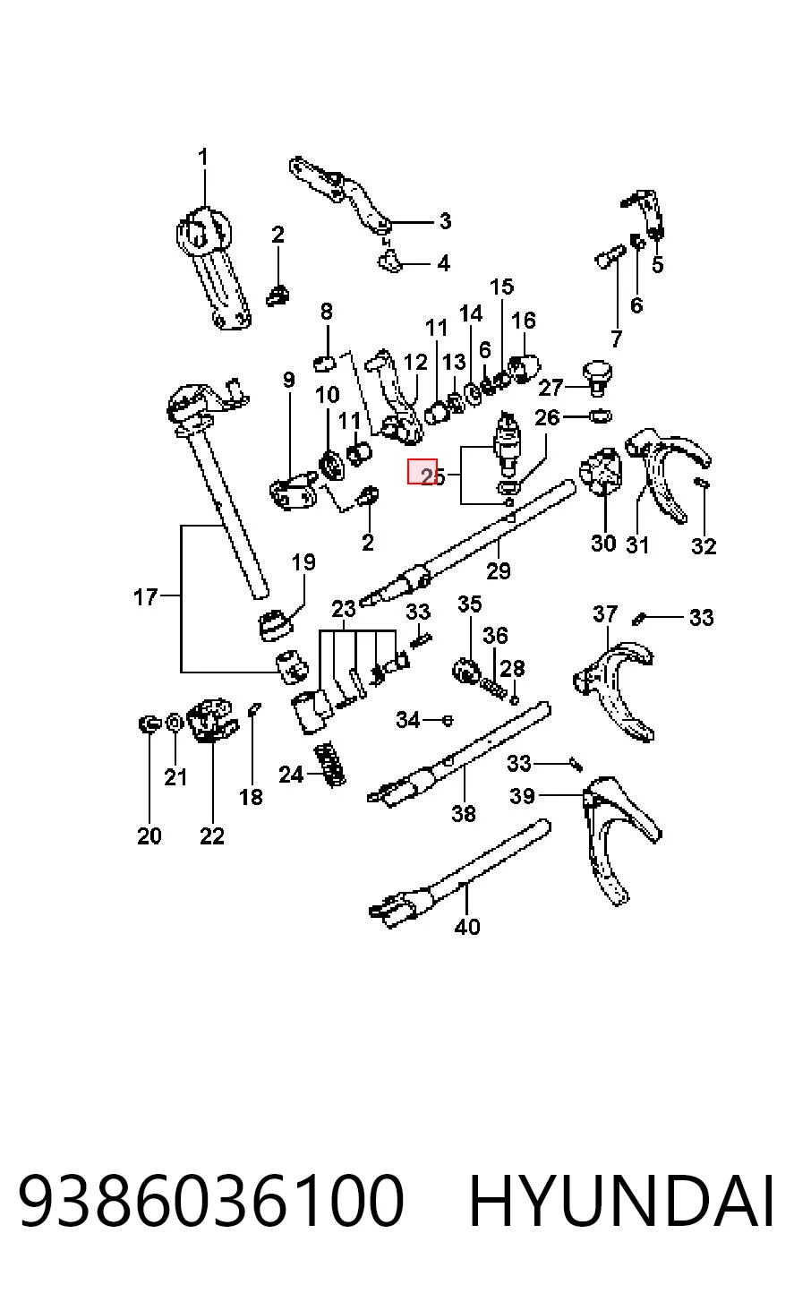 9386036100 Hyundai/Kia Czujnik włączania światła cofania