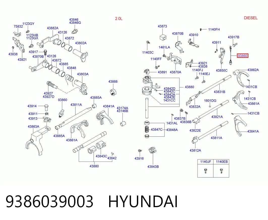 9386039003 Hyundai/Kia Czujnik włączania światła cofania