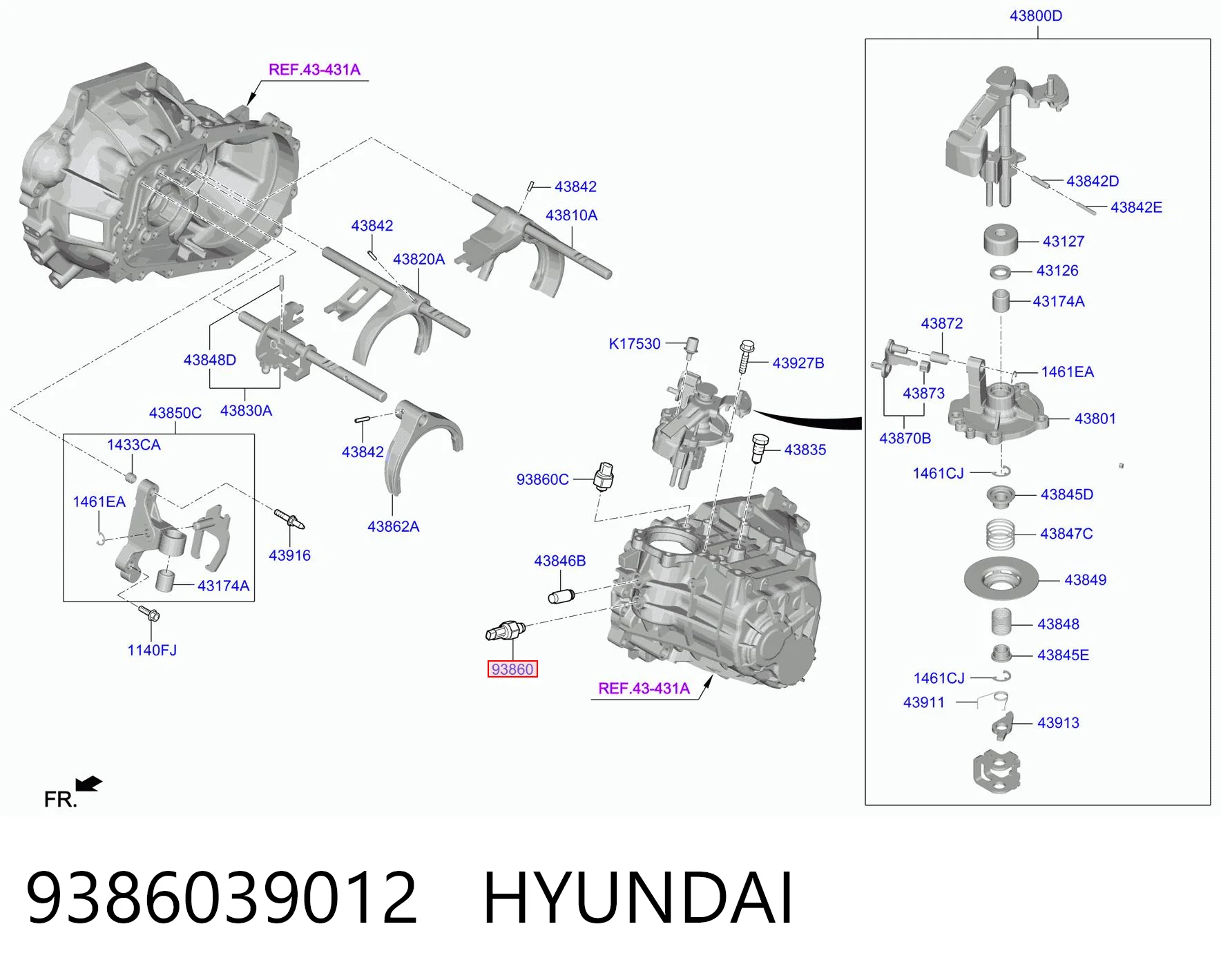 9386039012 Hyundai/Kia Czujnik włączania światła cofania