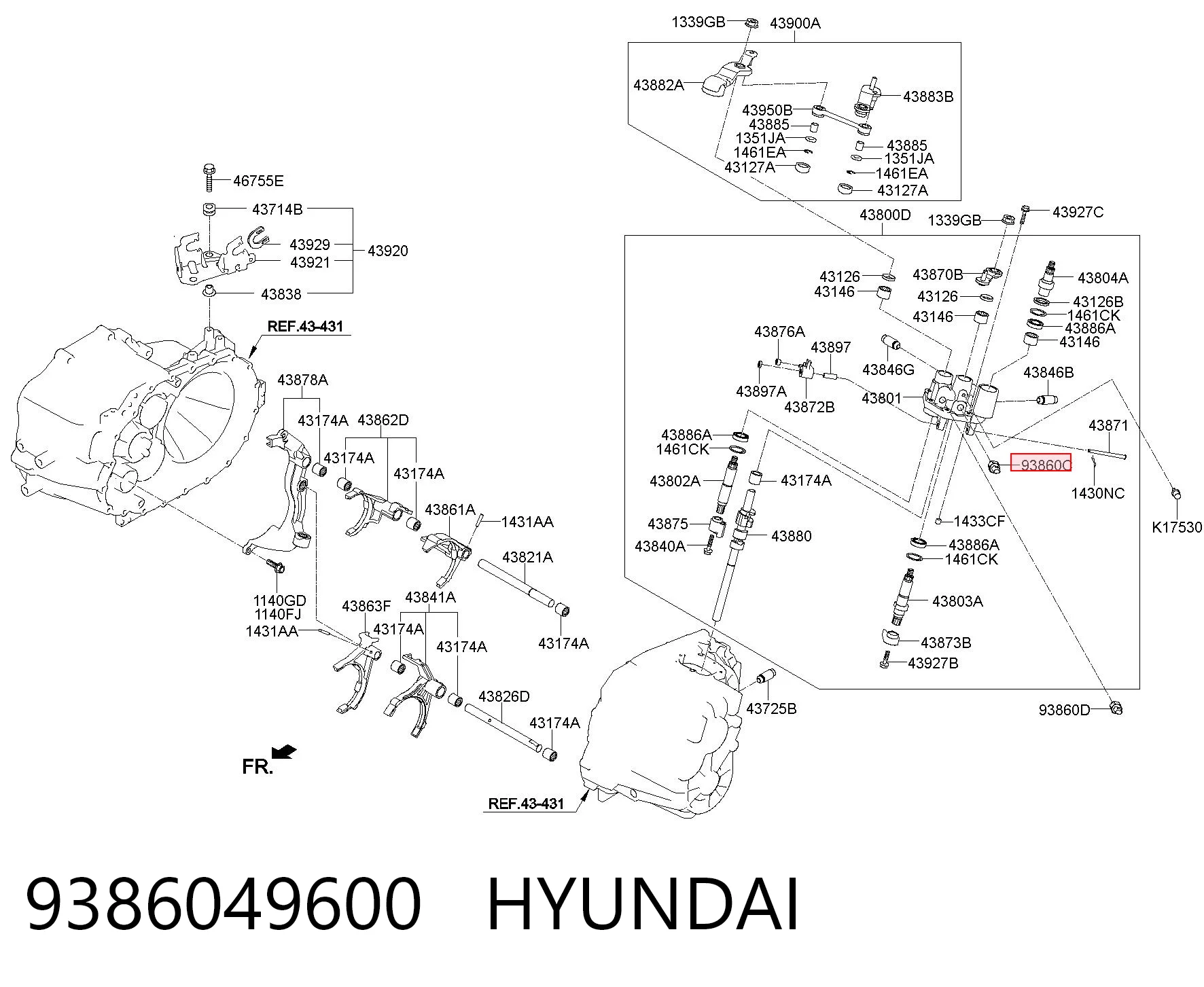 9386049600 Hyundai/Kia Czujnik włączania światła cofania
