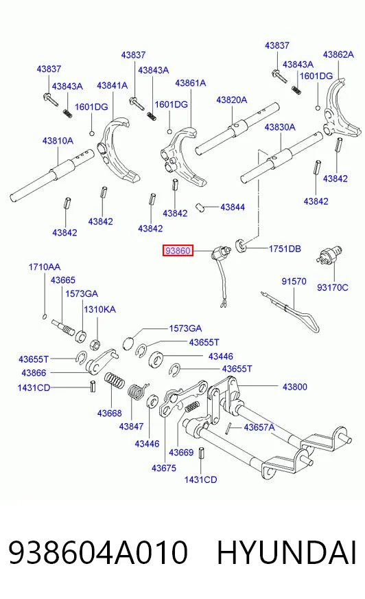 938604A010 Hyundai/Kia Czujnik włączania światła cofania
