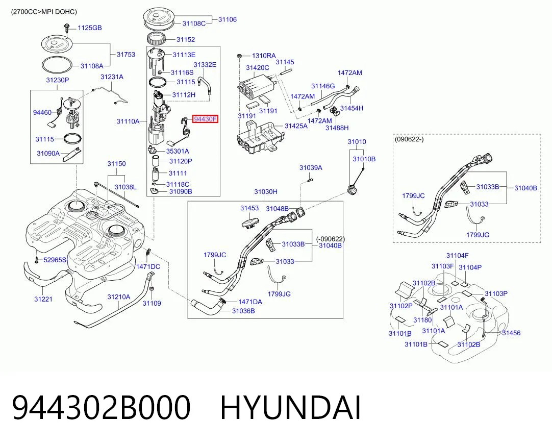 944302B000 Hyundai/Kia Czujnik poziomu paliwa w zbiorniku