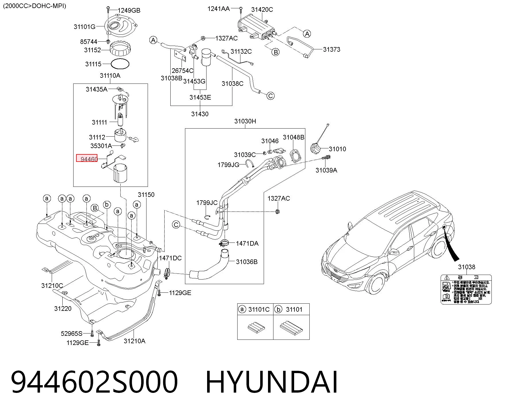 944602S000 Hyundai/Kia Czujnik poziomu paliwa w zbiorniku