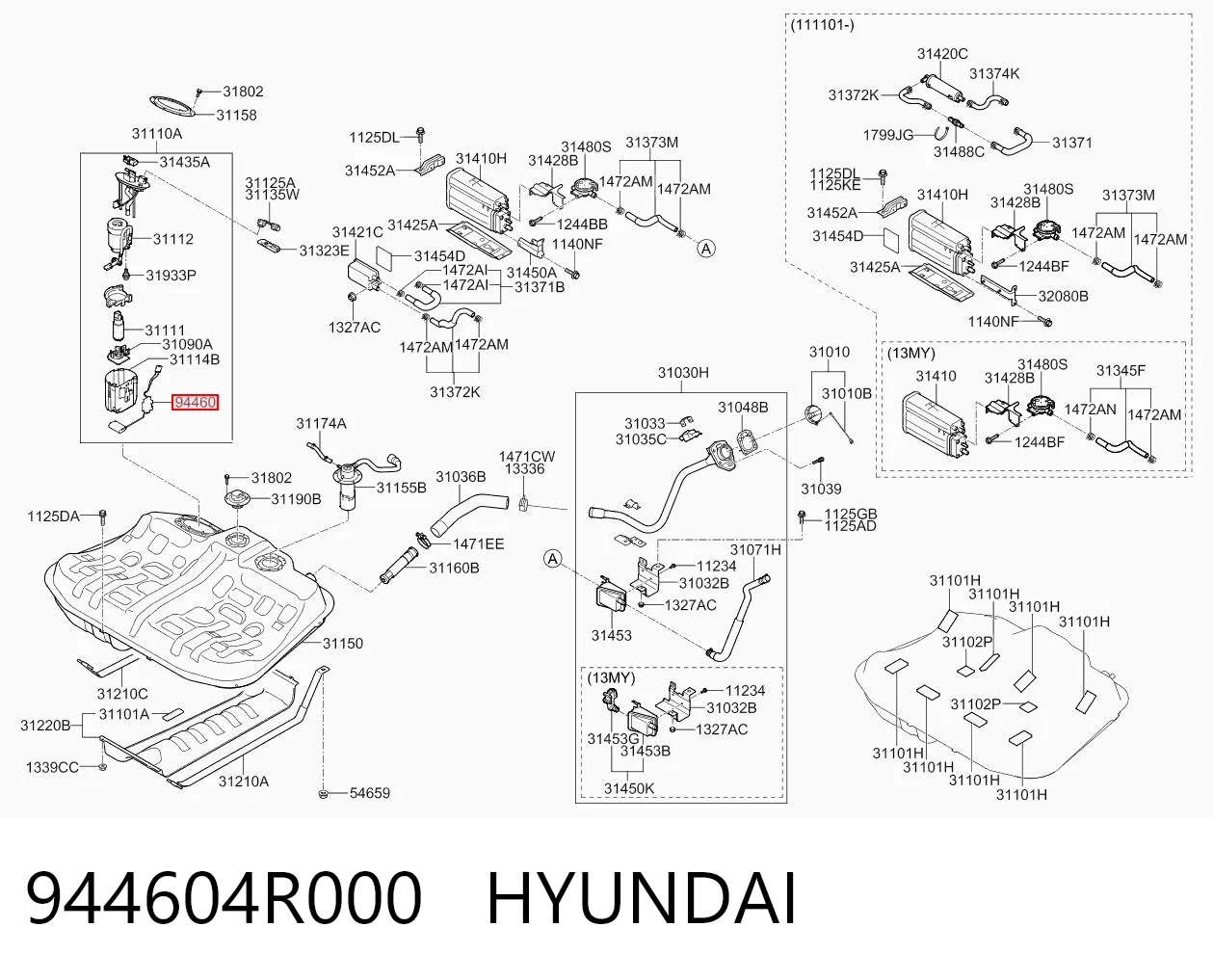 944604R000 Hyundai/Kia Czujnik poziomu paliwa w zbiorniku