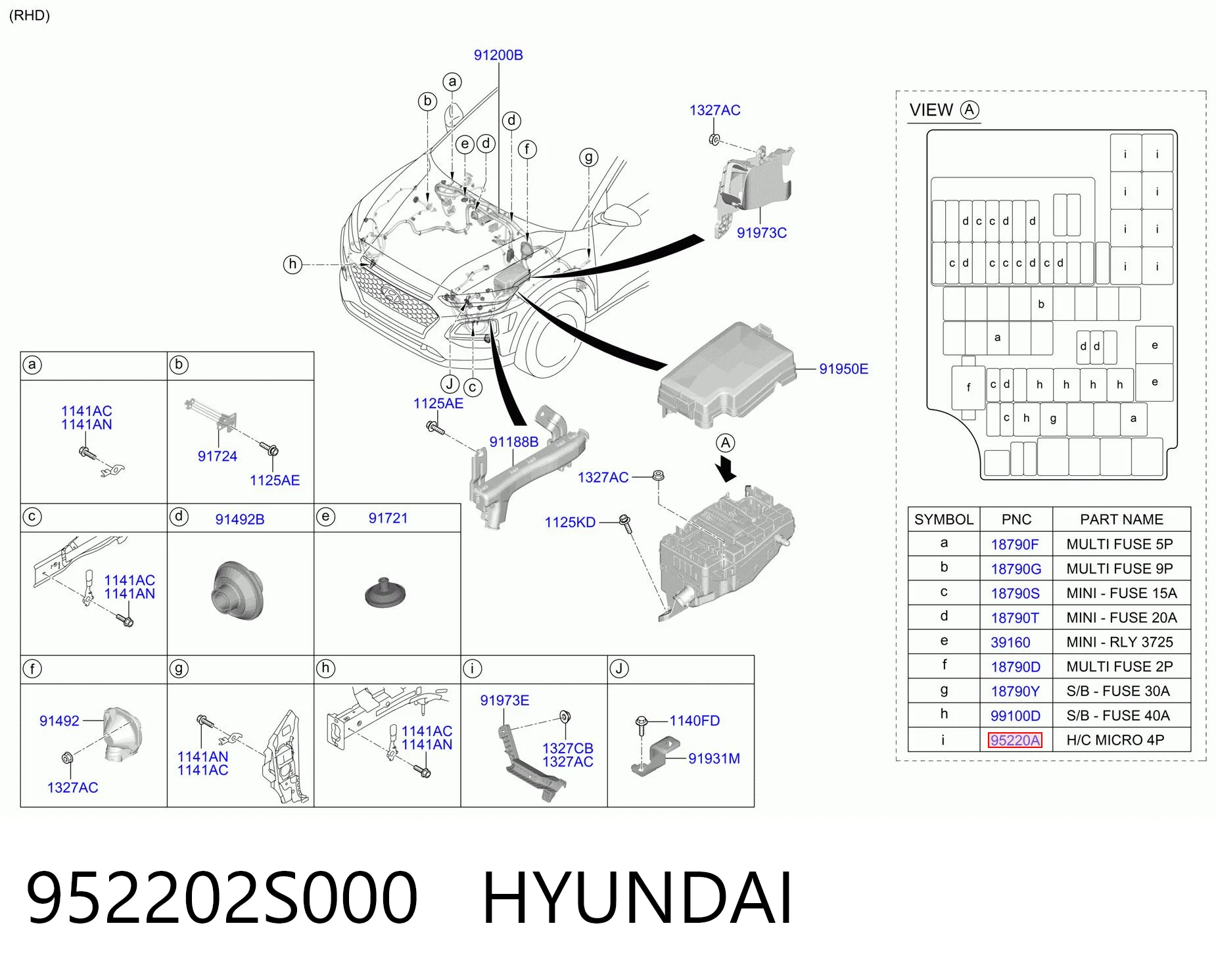 952202S000 Hyundai/Kia Elektryczne przekaźnik wielofunkcyjne