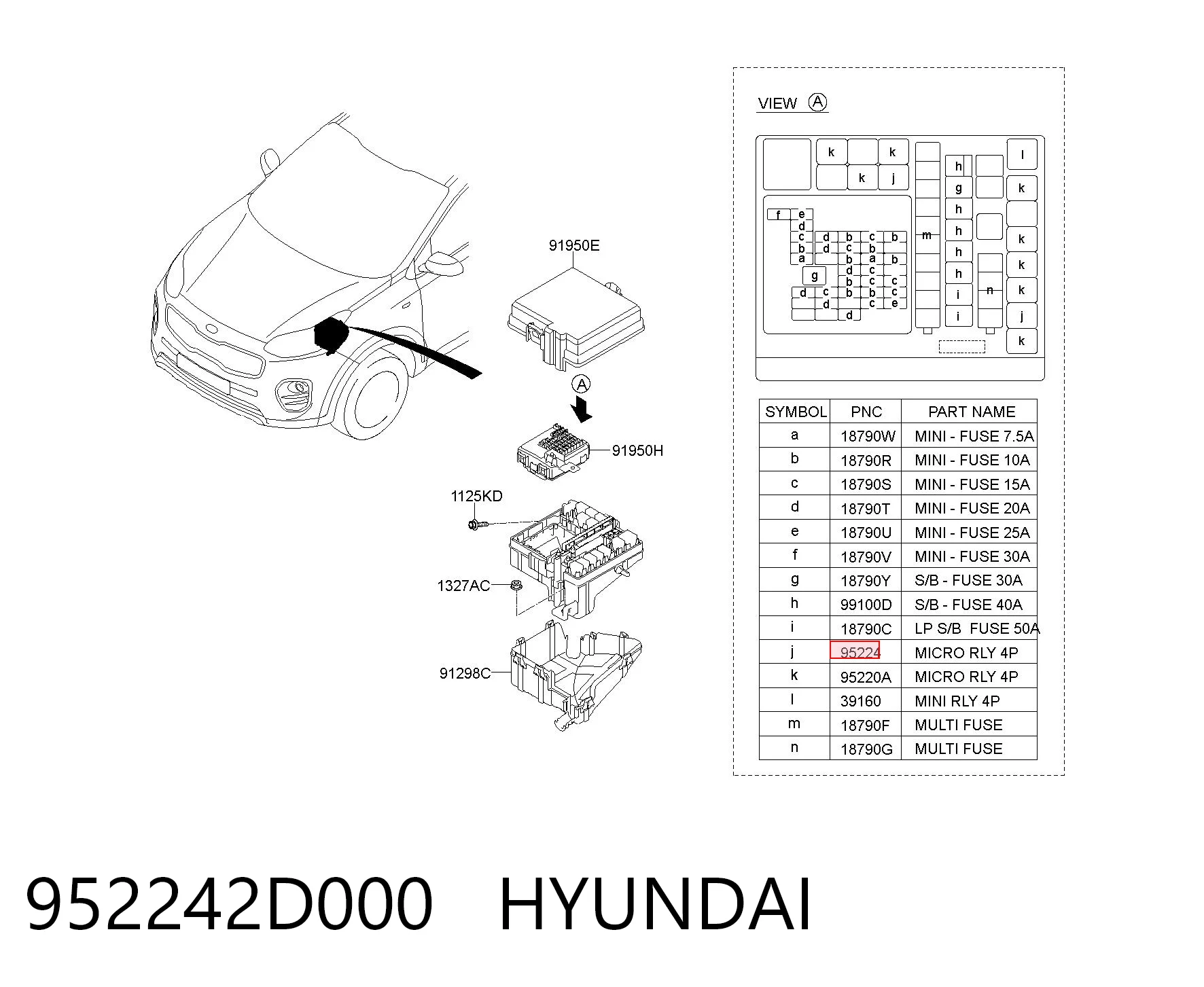 952242D000 Hyundai/Kia Przekaźnik rozrusznika