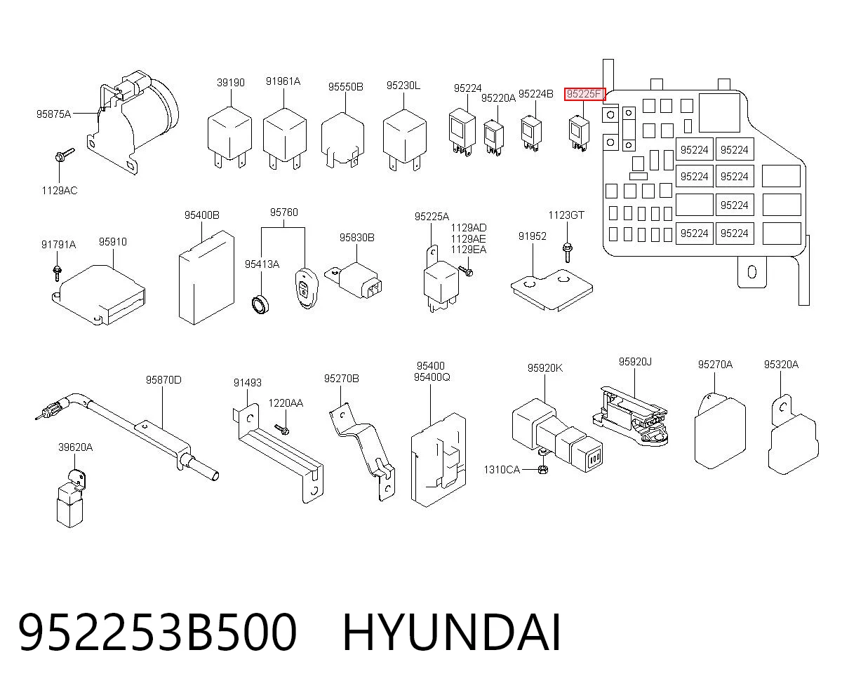 952253B500 Hyundai/Kia Elektryczne przekaźnik wielofunkcyjne
