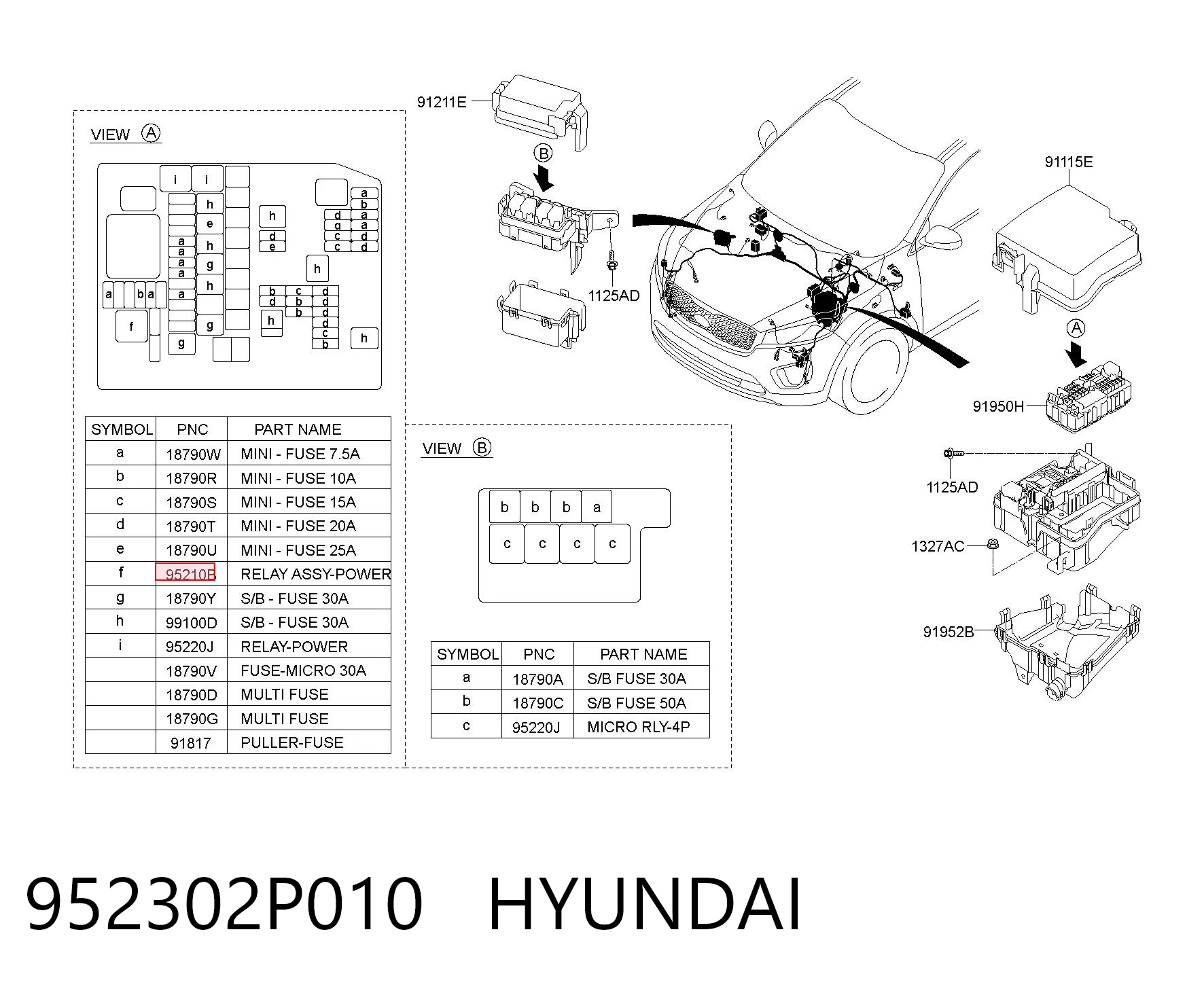952302P010 Hyundai/Kia Elektryczne przekaźnik wielofunkcyjne