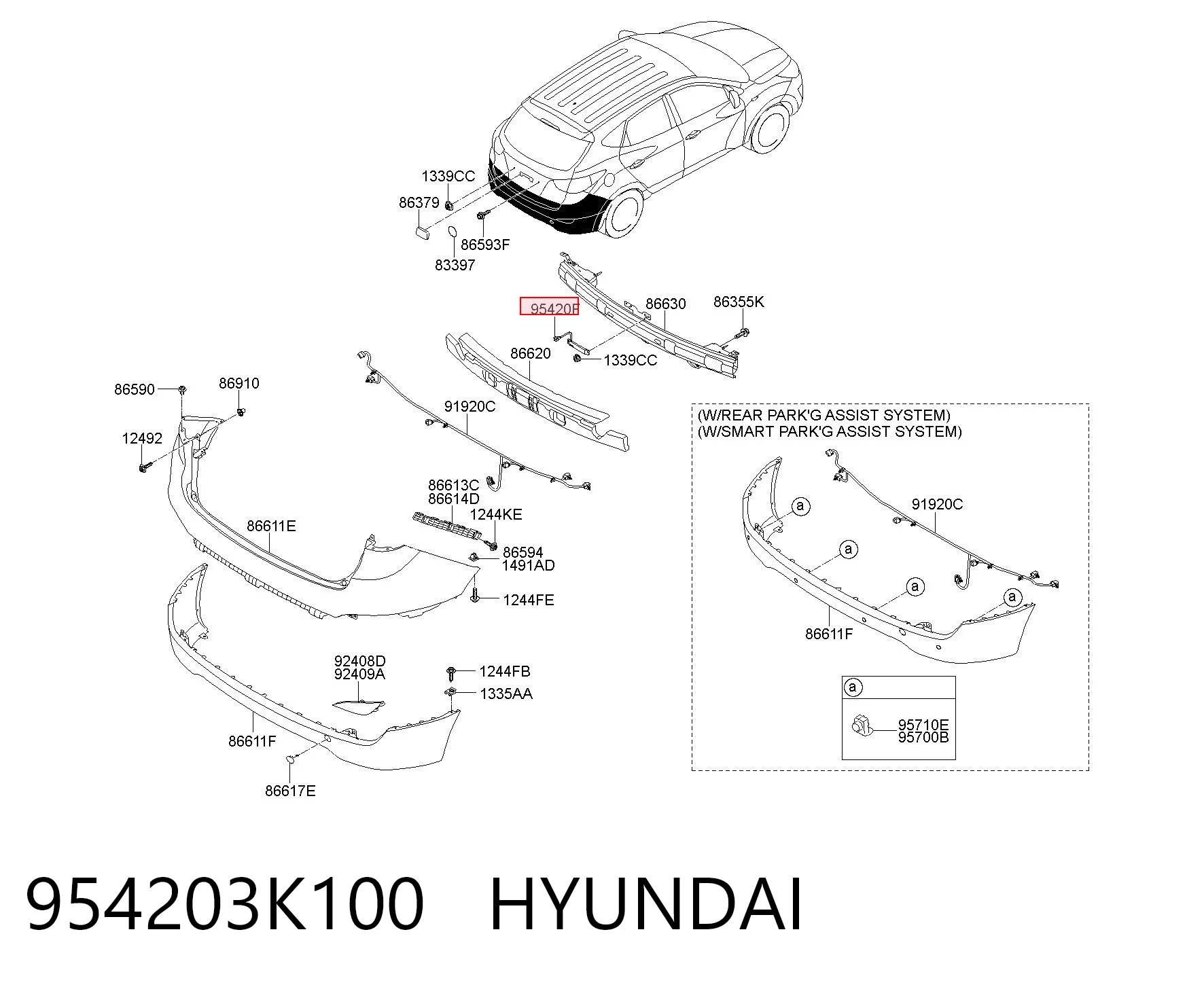 954203K100 Hyundai/Kia Antena