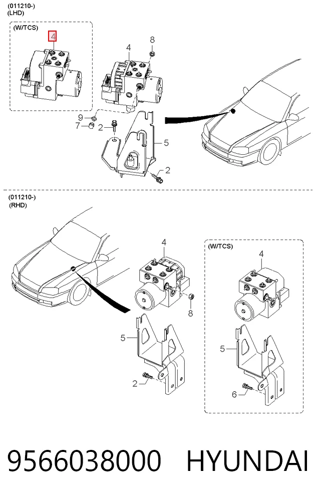 Sterownik ABS  hydrauliczny do Hyundai Sonata IV EF