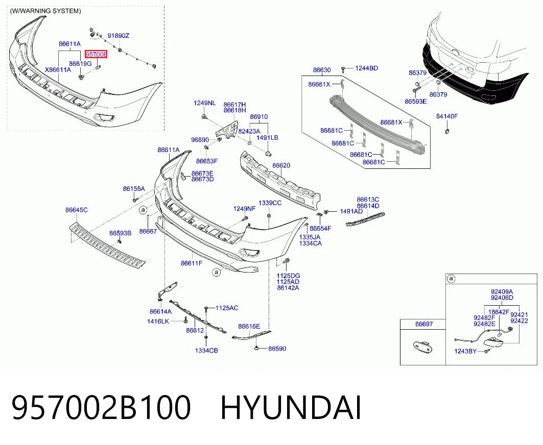 957002B100 Hyundai/Kia Czujnik parkowania tylny