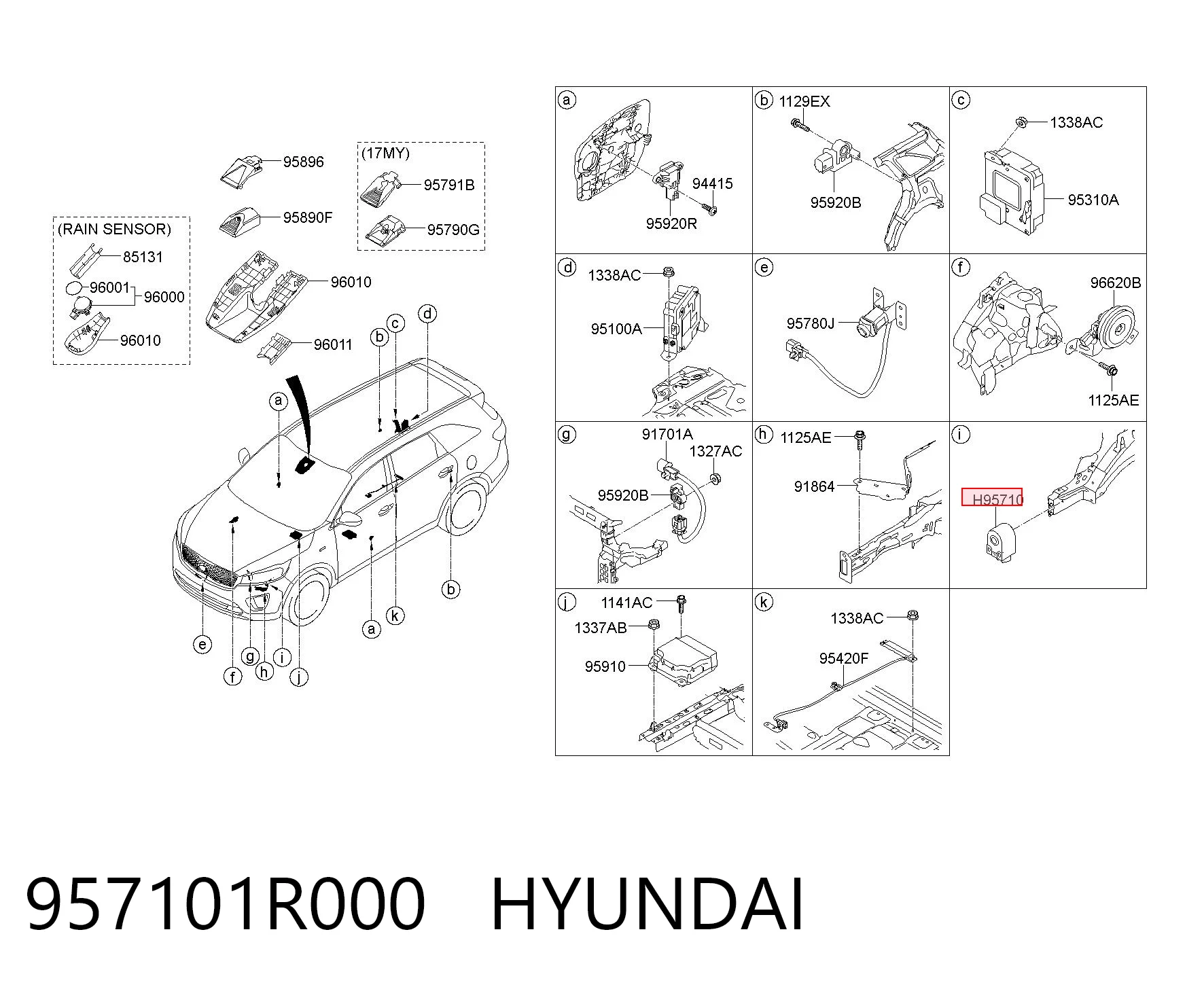 957101R000 Hyundai/Kia Sygnał dźwiękowy (klakson)