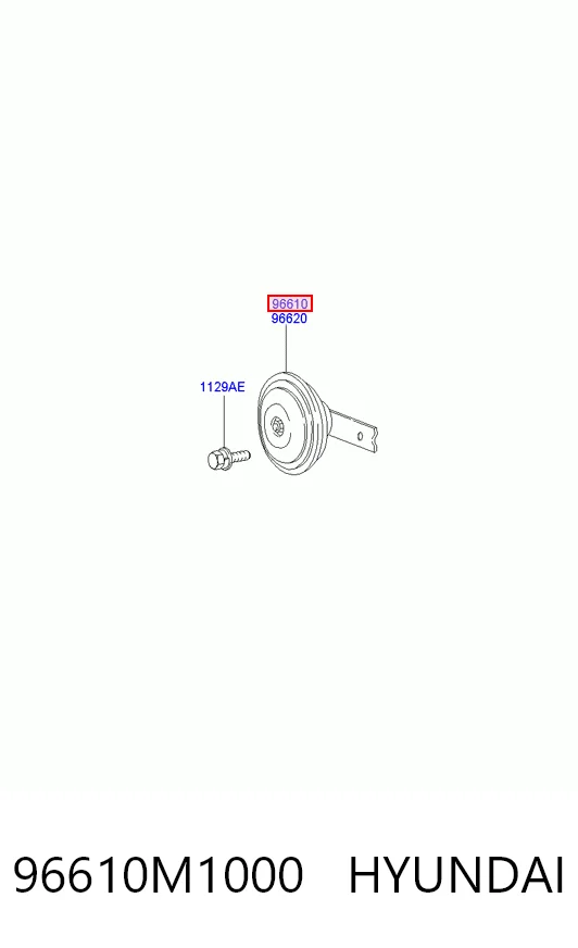 Sygnał dźwiękowy (klakson) Hyundai Sonata V sedana (NF) (2004 - 2007) cena, od 30,66 USD