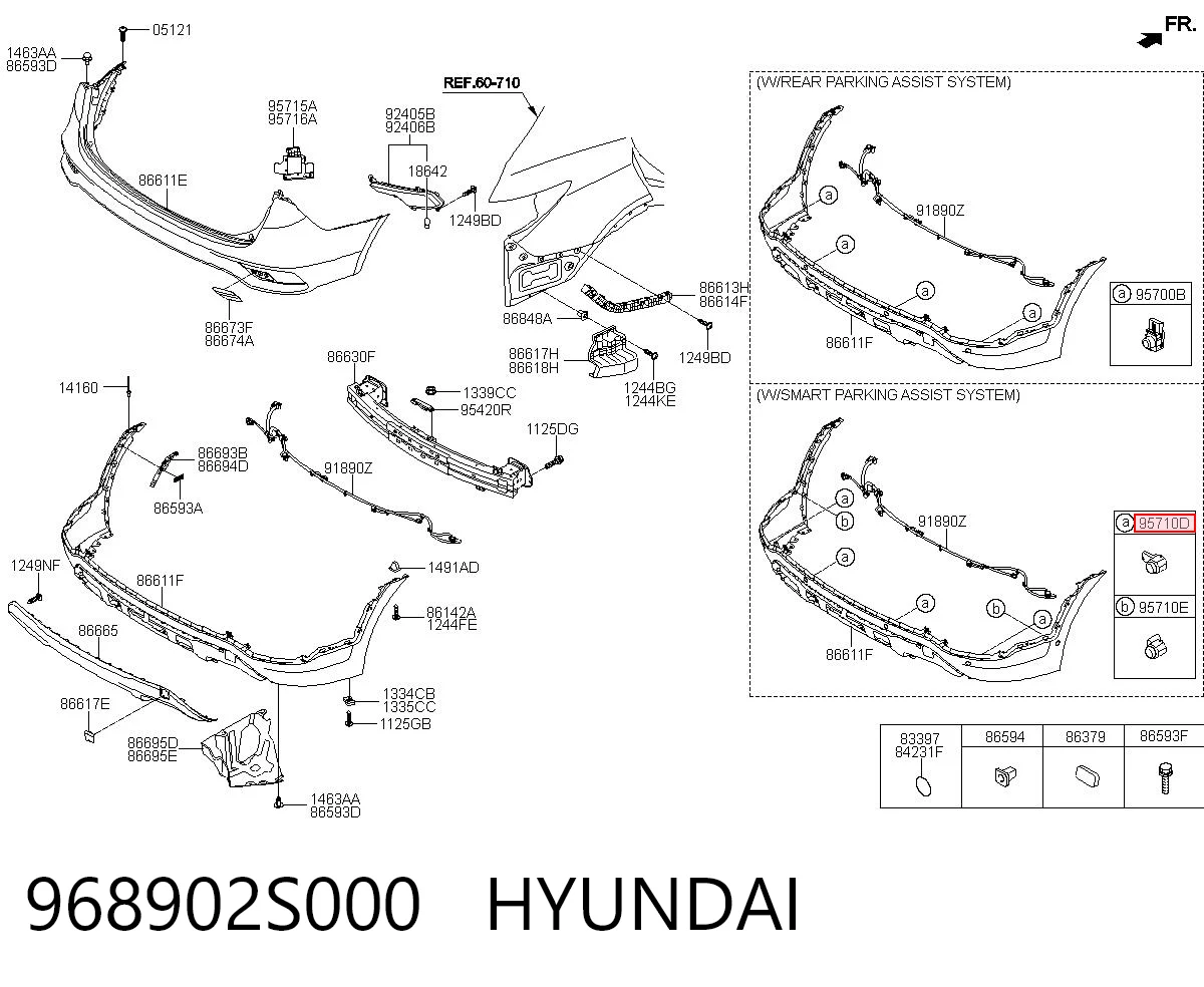 968902S000 Hyundai/Kia Czujnik parkowania przedni/tylny boczny