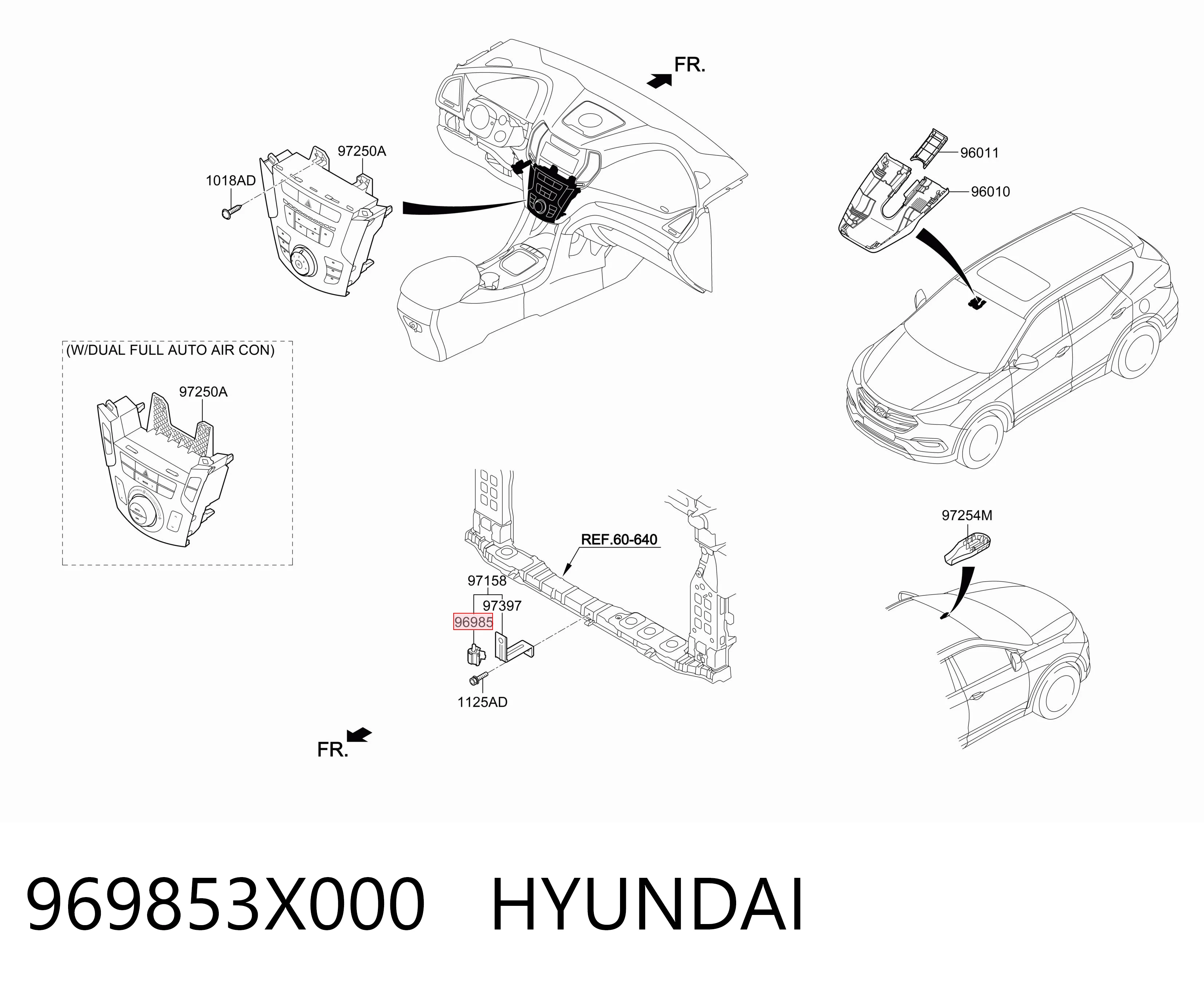 Czujnik temperatury zewnętrznej do Hyundai Tucson II TM