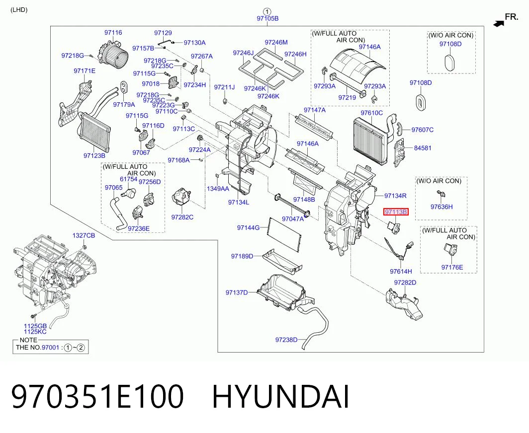 970351E100 Hyundai/Kia Rezystor wentylatora nagrzewnicy (ogrzewacza kabiny)