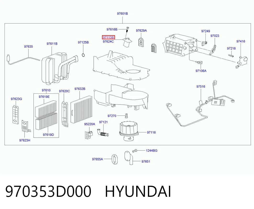 970353D000 Hyundai/Kia Rezystor wentylatora nagrzewnicy (ogrzewacza kabiny)