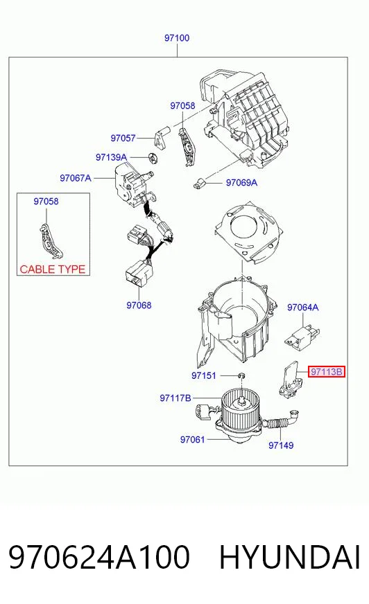 Rezystor wentylatora nagrzewnicy (ogrzewacza kabiny) do Hyundai H-1 STAREX Starex A1